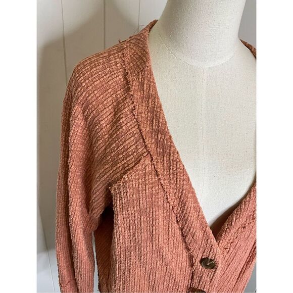 Turo by Vince Camuto Women's Size XL Blush Pink Heavy Weave Knit Cardigan Sweate - Picture 3 of 13